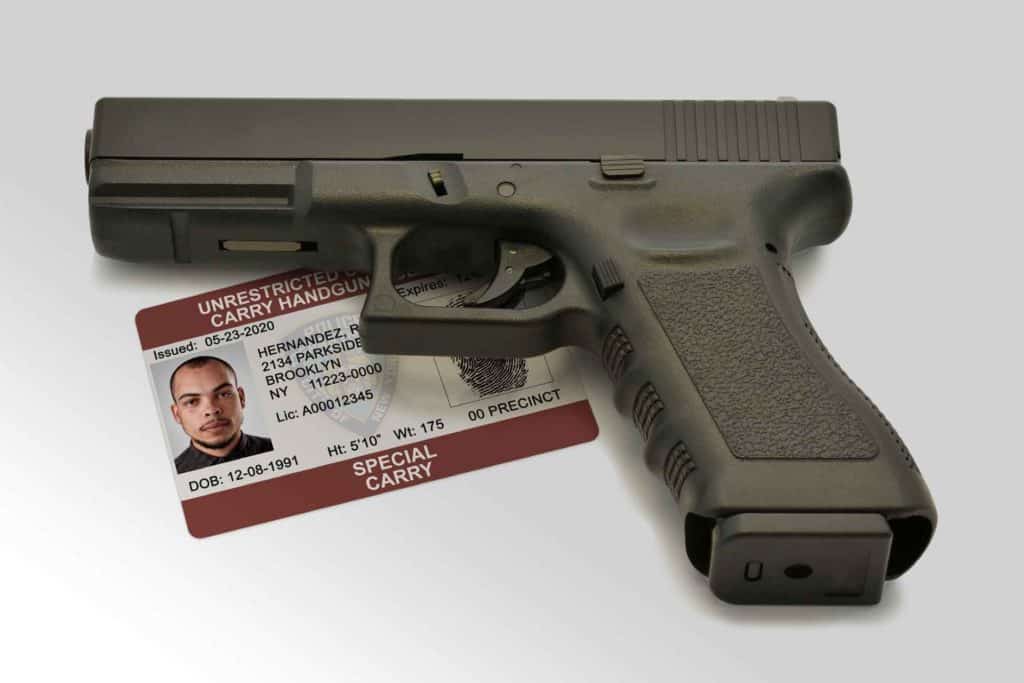 New York carry handgun permit and a hand gun